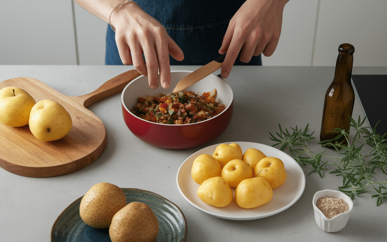 Préparation des pommes cuites au four