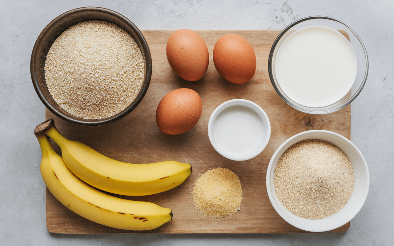 Ingrédients gaufres bananesques