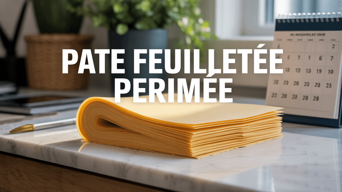 Pâte feuilletée périmée avec calendrier