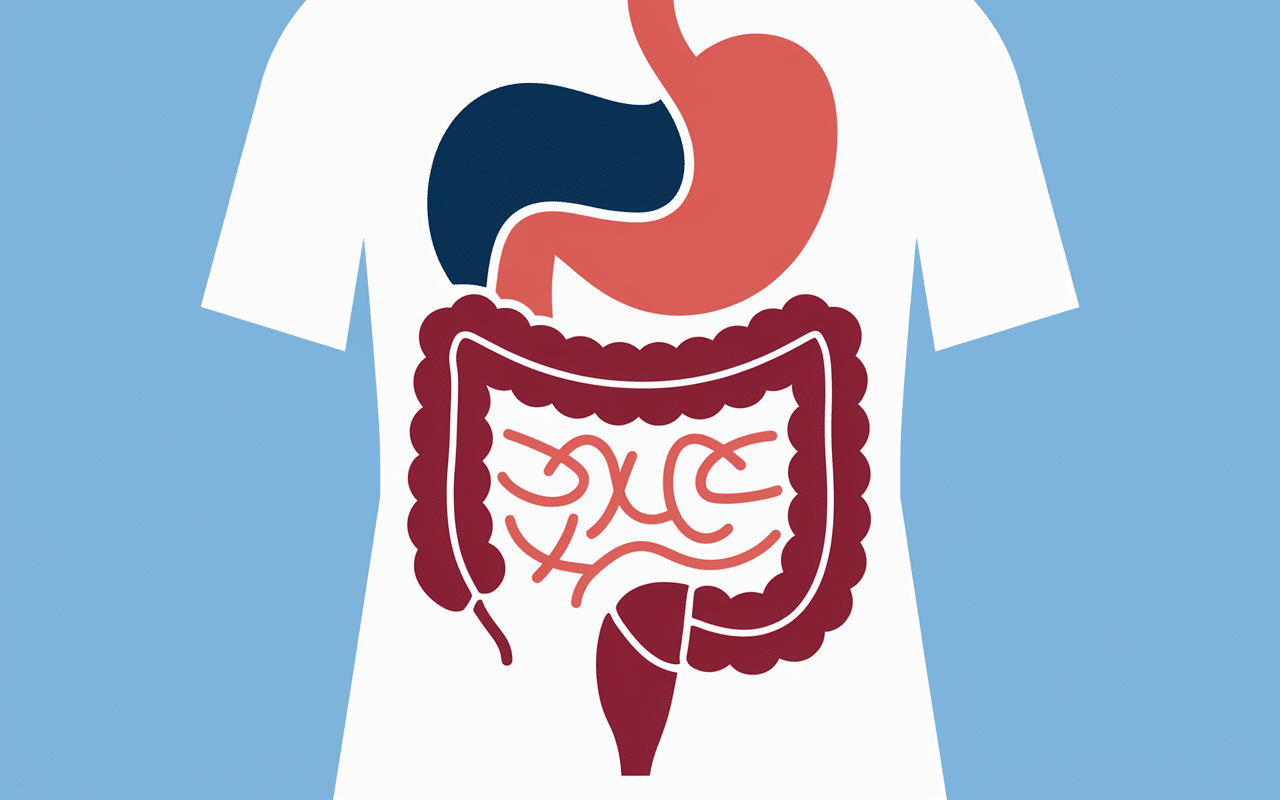 Schéma digestif avec fibres éliminées