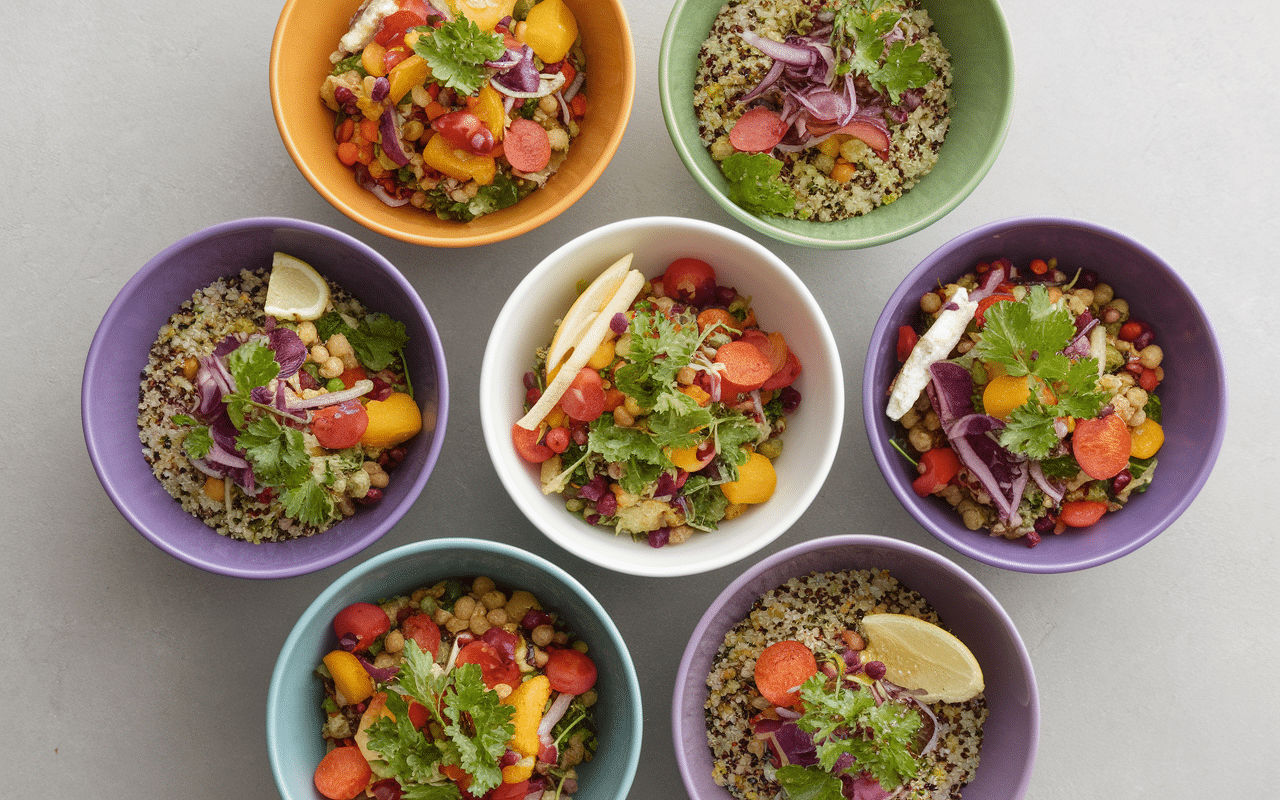 Bol de salades composées variées