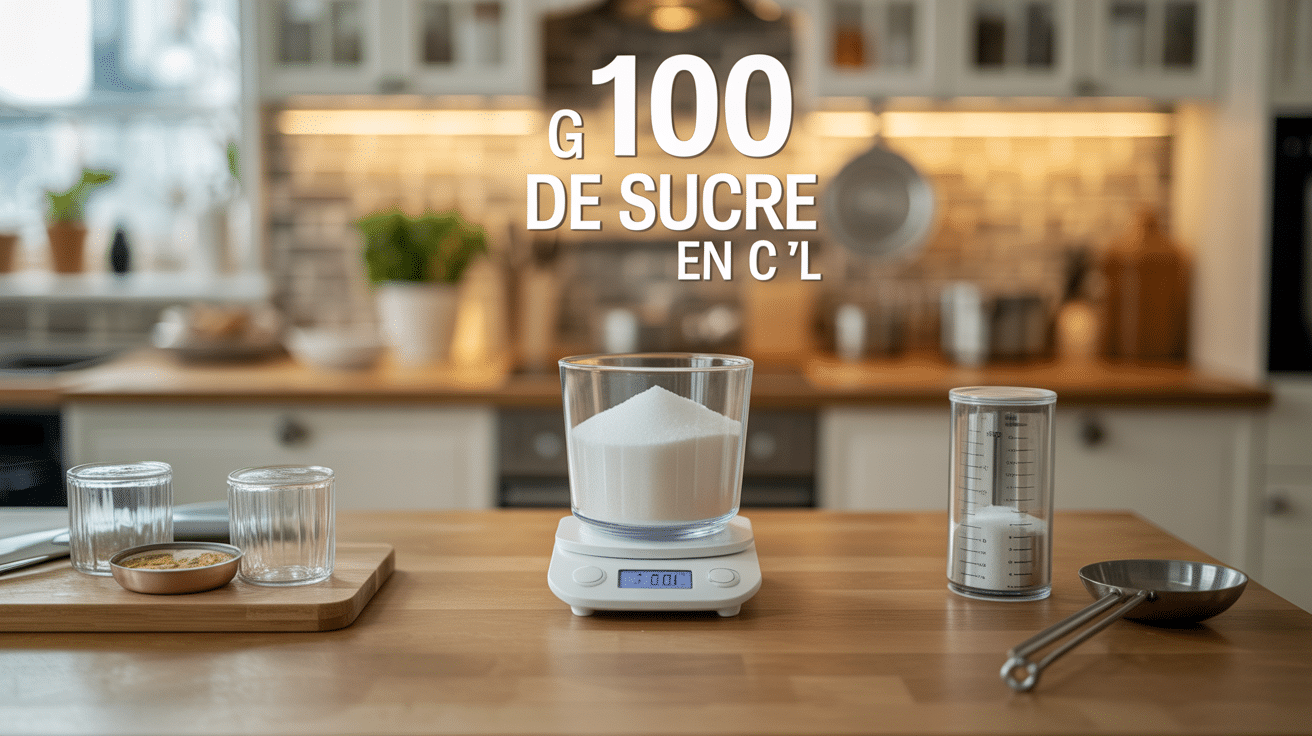 Cuisine moderne avec 100 g de sucre en cl
