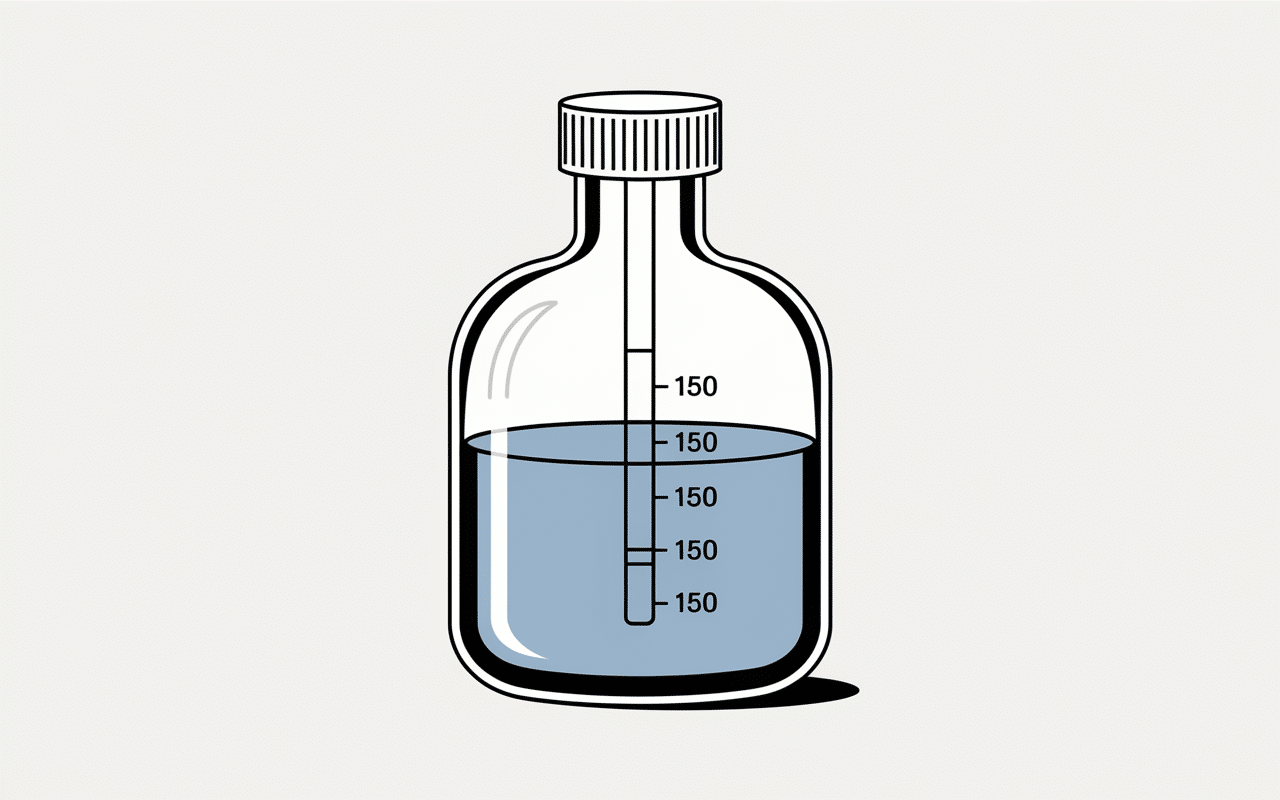 Niveau d'eau 15 cl en ml
