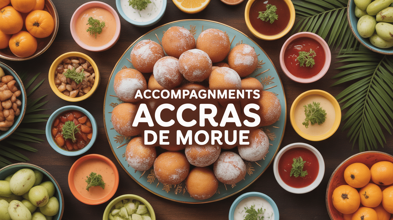 Plateau élégant avec accras de morue et sauces