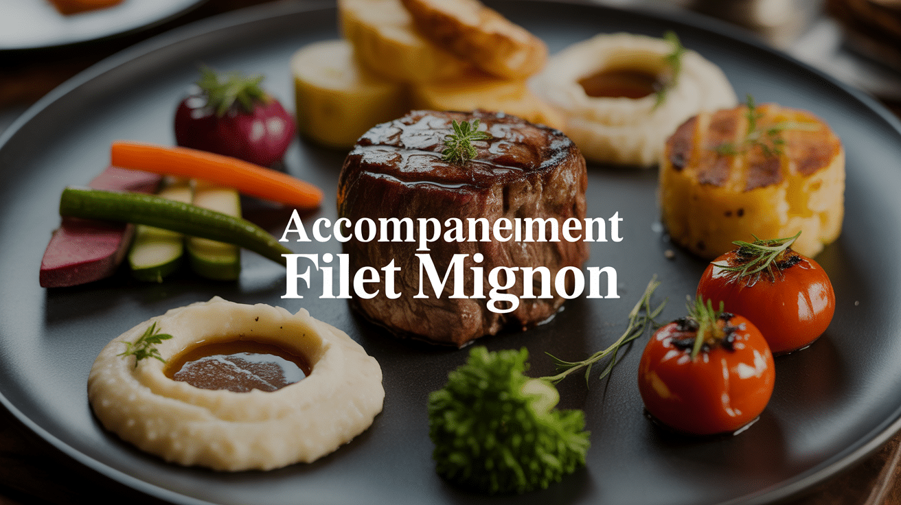 Filet mignon avec accompagnements variés raffinés