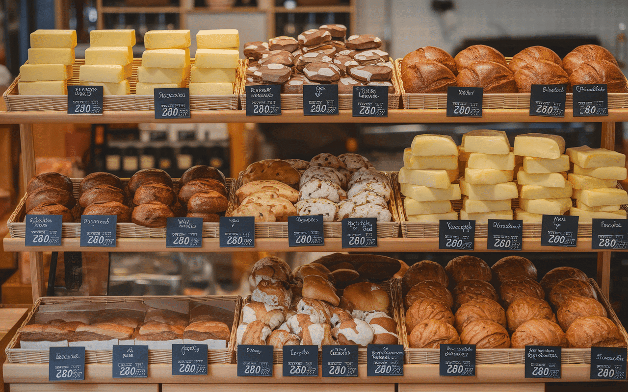 Bloc de beurre de tourage en magasin