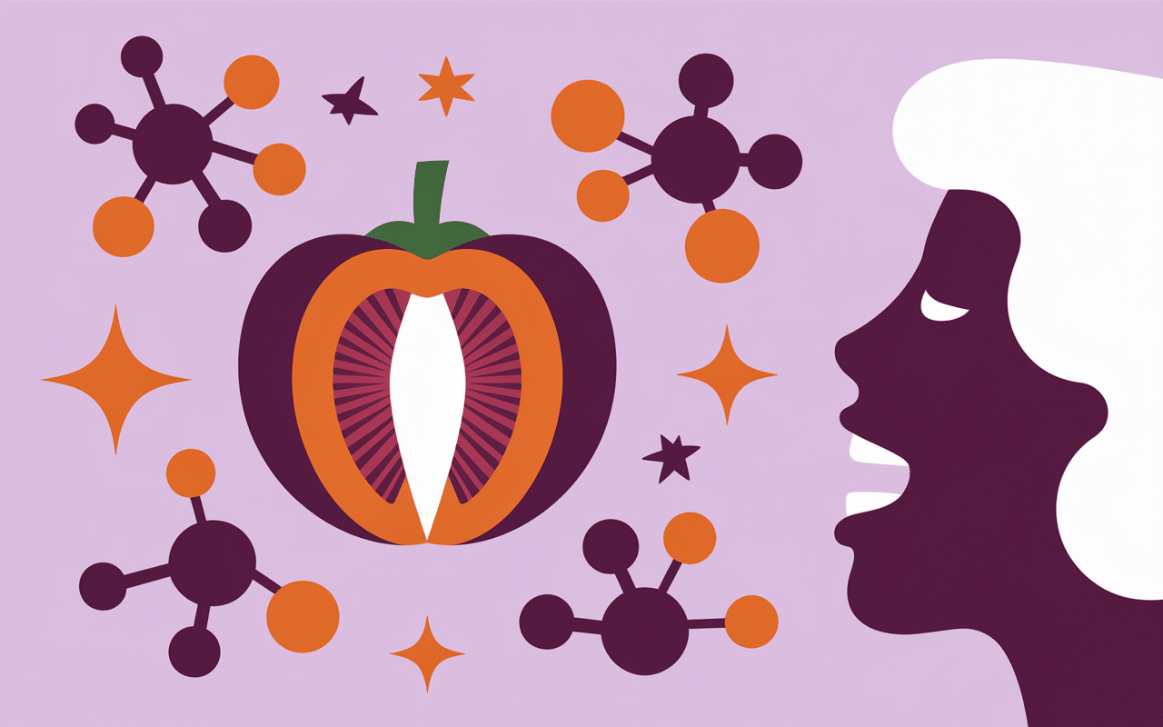 Aubergine pique la langue science