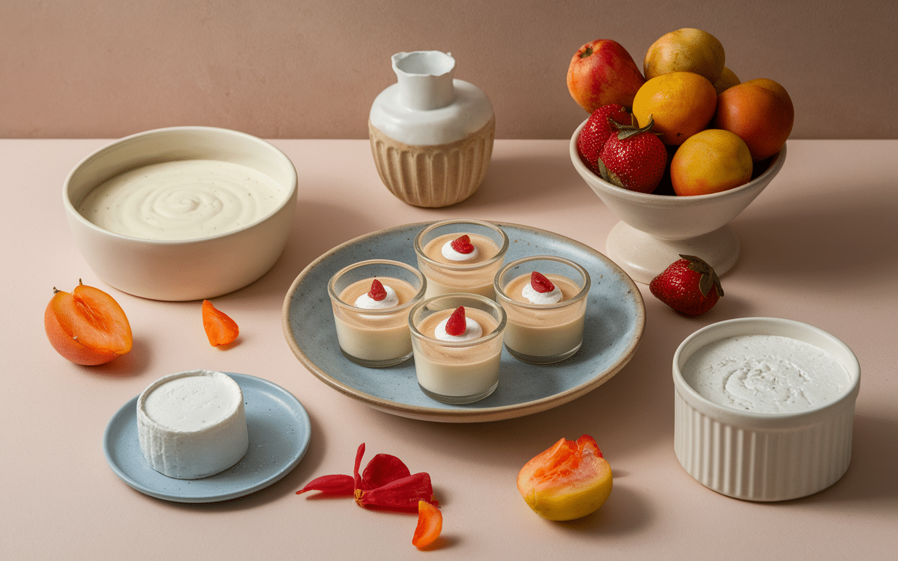 Accompagnements crémeux salade de fruits