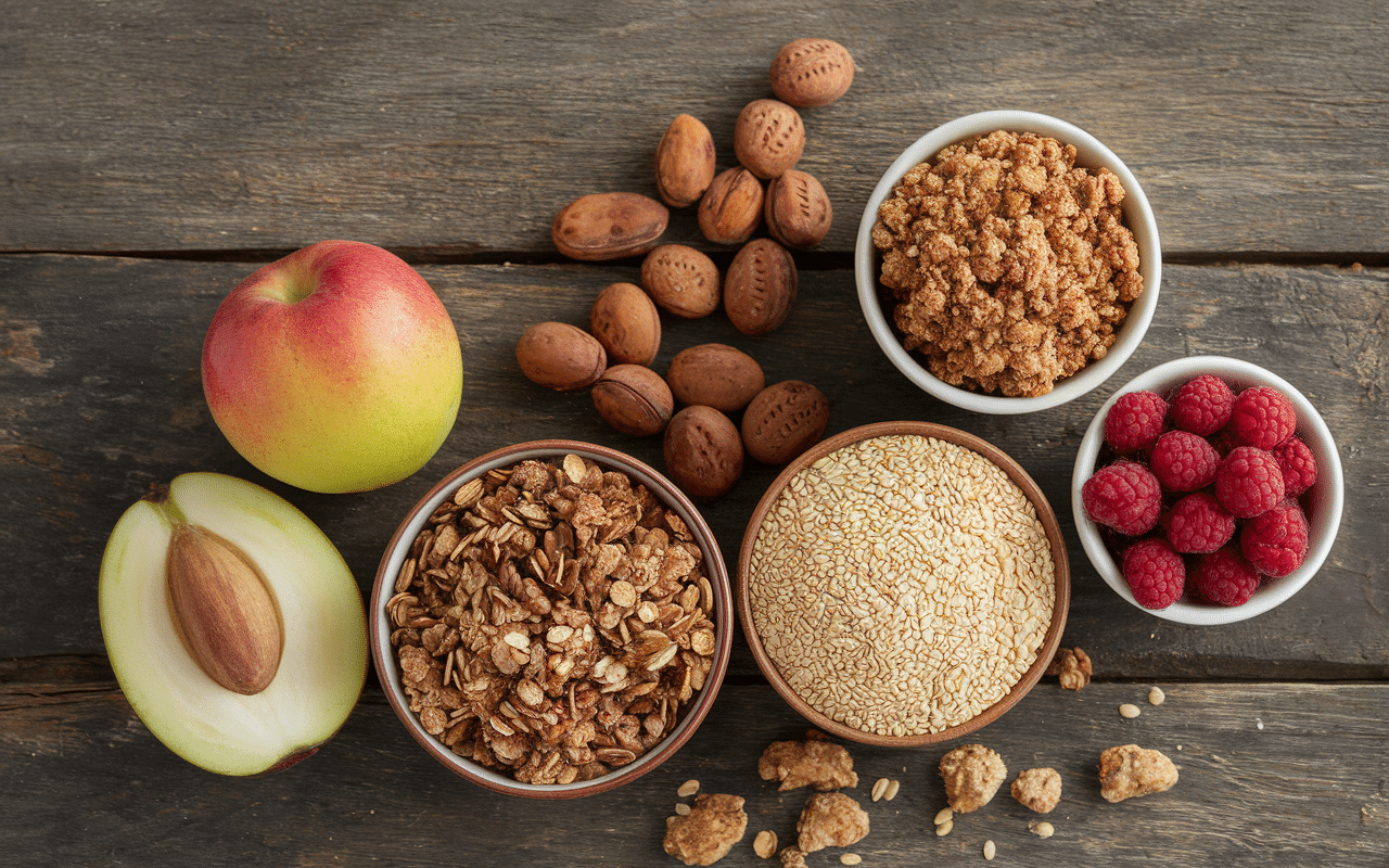 Éléments croquants pour salade de fruits