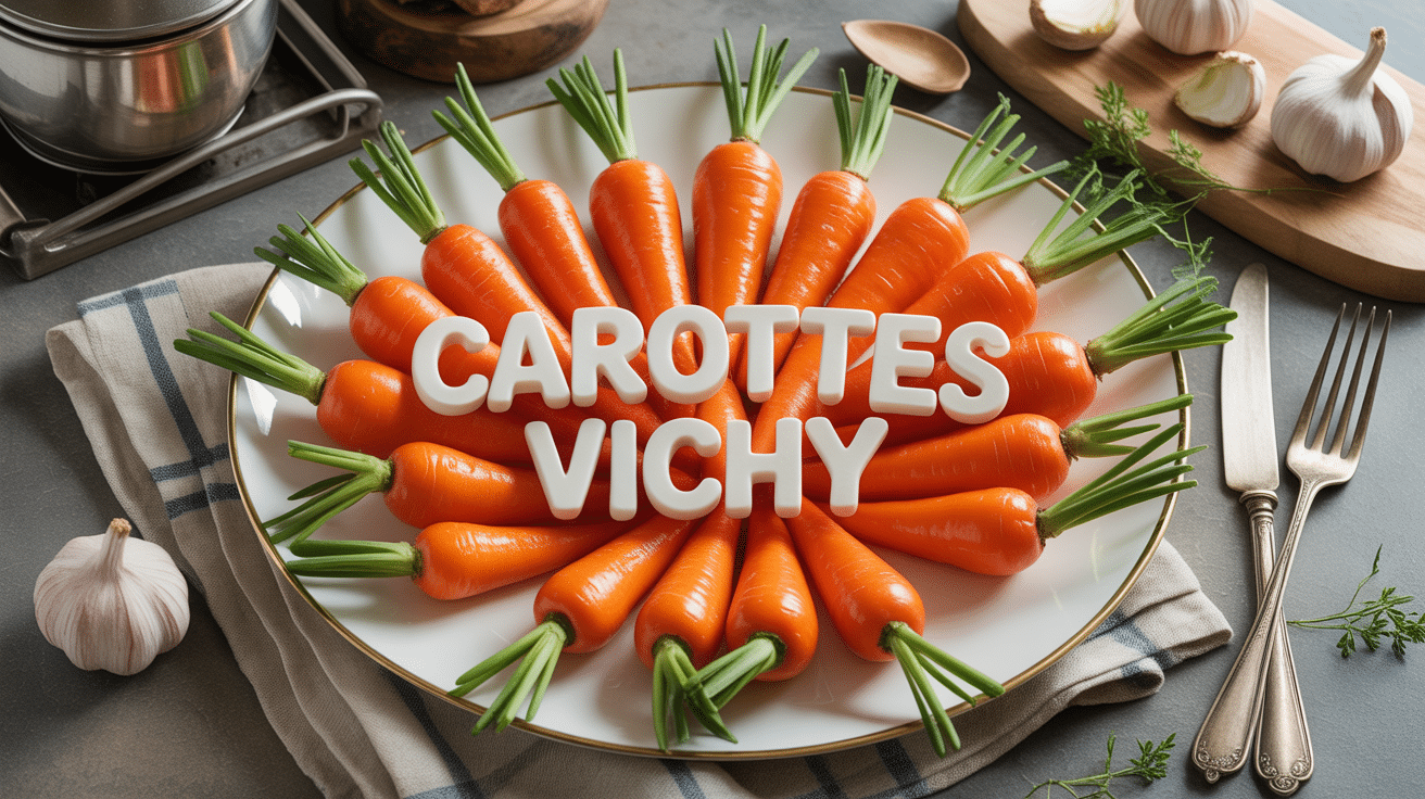 Plat de carottes Vichy glacées