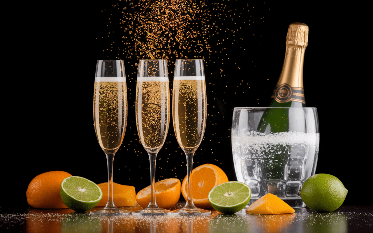 cocktail de Noël vin pétillant