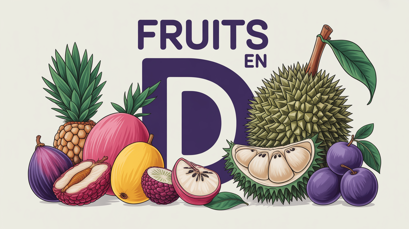 Composition colorée fruits en D