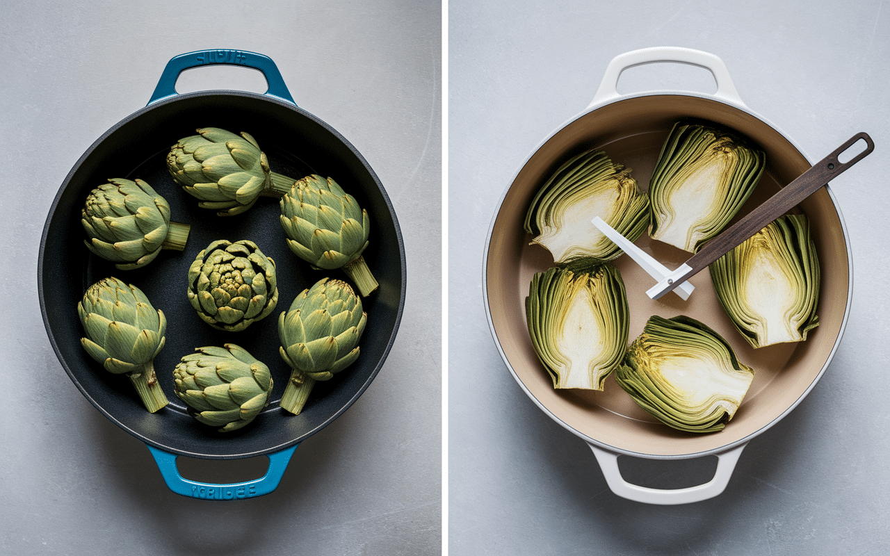 Comparaison cocotte-minute et casserole temps de cuisson artichaut