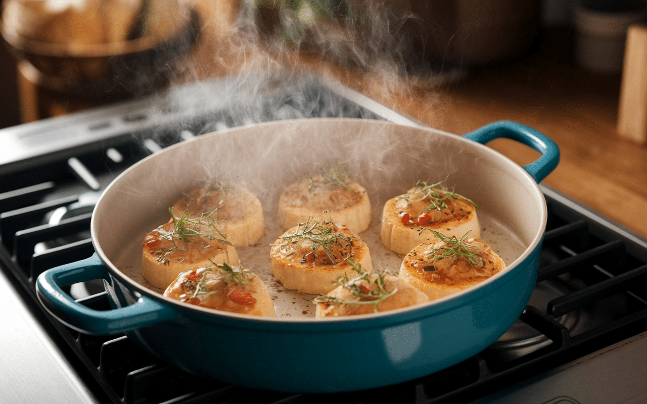 Cuisson de la cuisse de pintade au four avec thermomètre