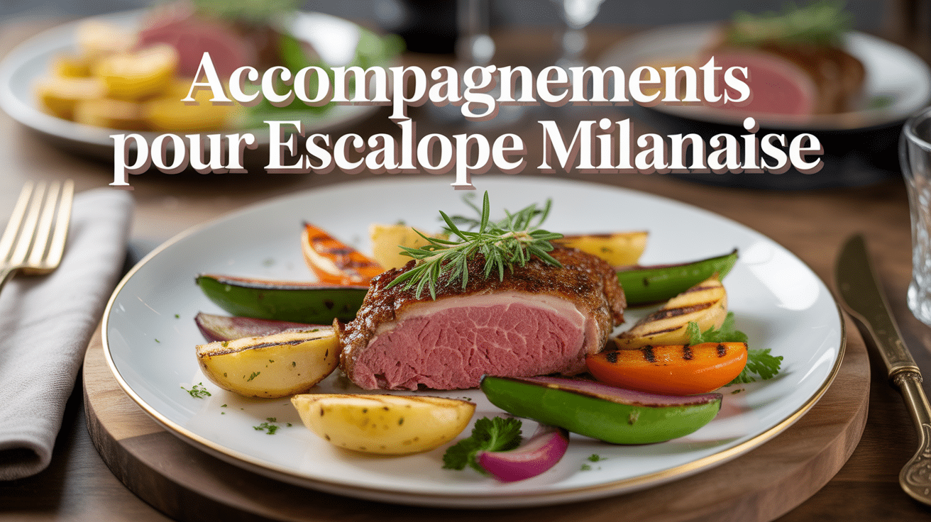 Escalope milanaise avec légumes grillés et pommes de terre