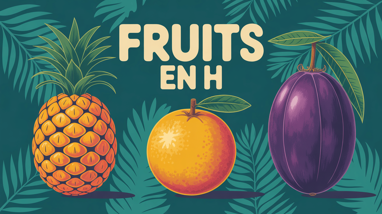 Fruits en H artistiquement arrangés