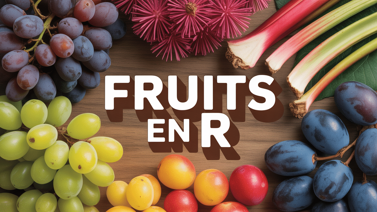 Fruits en R sur bois naturel