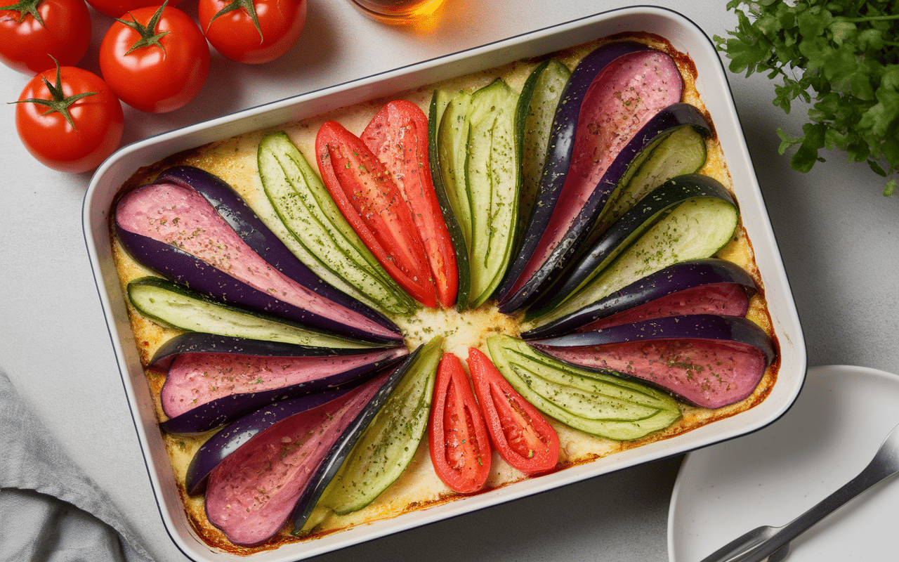 Tian de légumes pour escalope milanaise