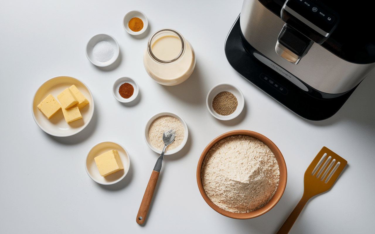 Béchamel ingredients robot