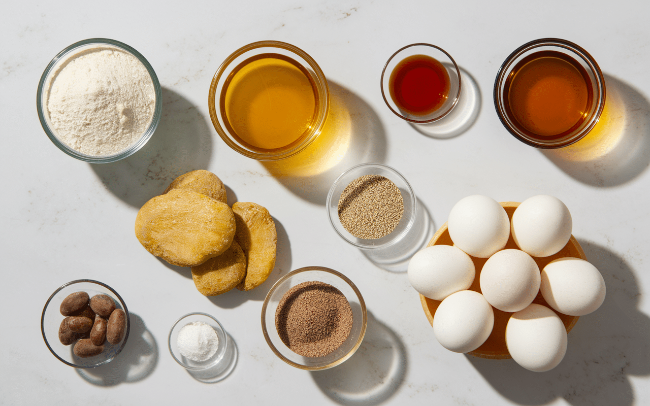 Ingrédients sur marbre blanc pour cookies protéinés