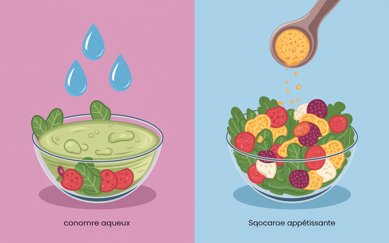 Infographie concombre salade croquante
