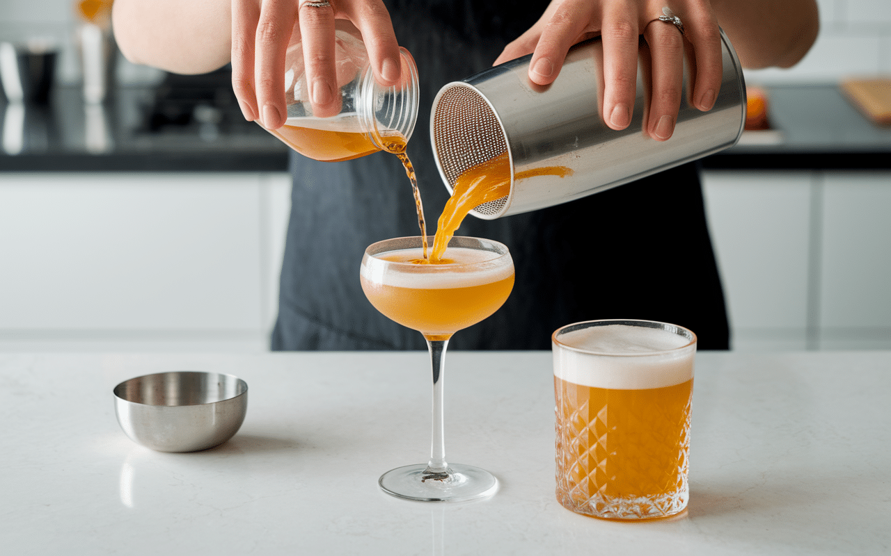 Préparation de l'amaretto sour étape par étape