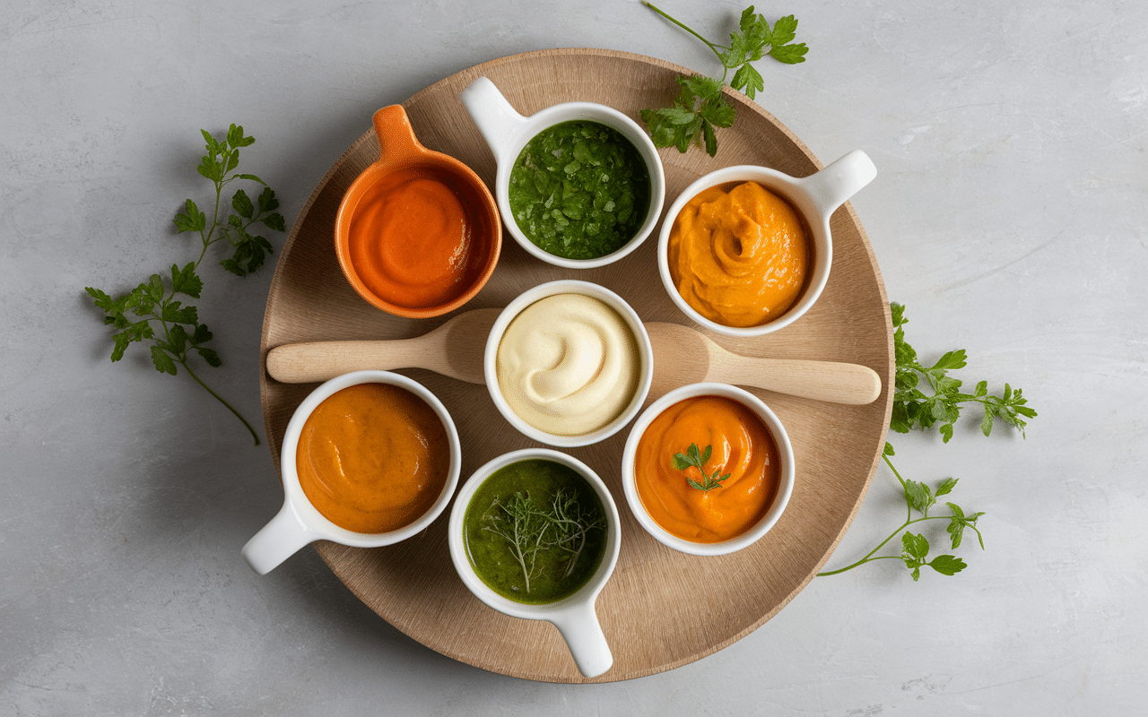 Collection de sauces pour accras de morue