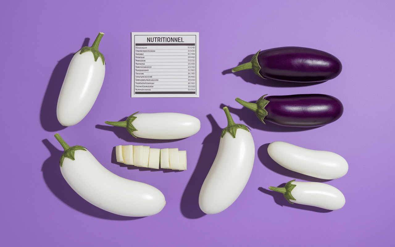 Aubergine blanche et violette comparées