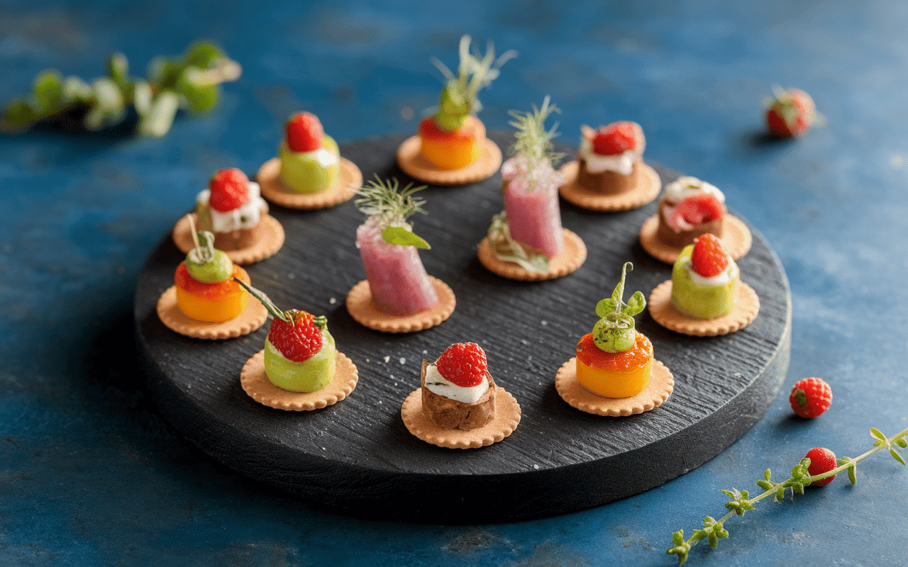 recettes amuses bouches apéritif avec magret de canard séché et pomme