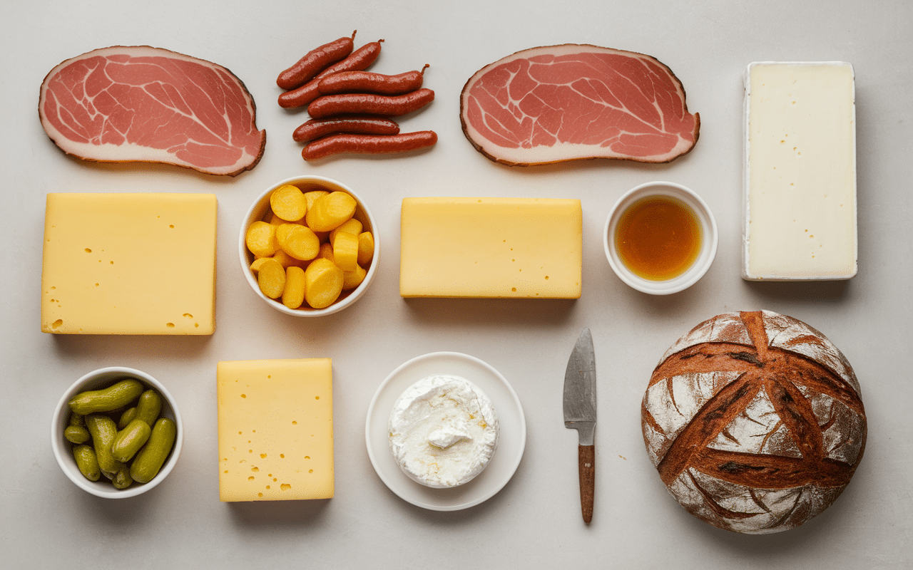 ingrédients assiette franc comtoise présentation