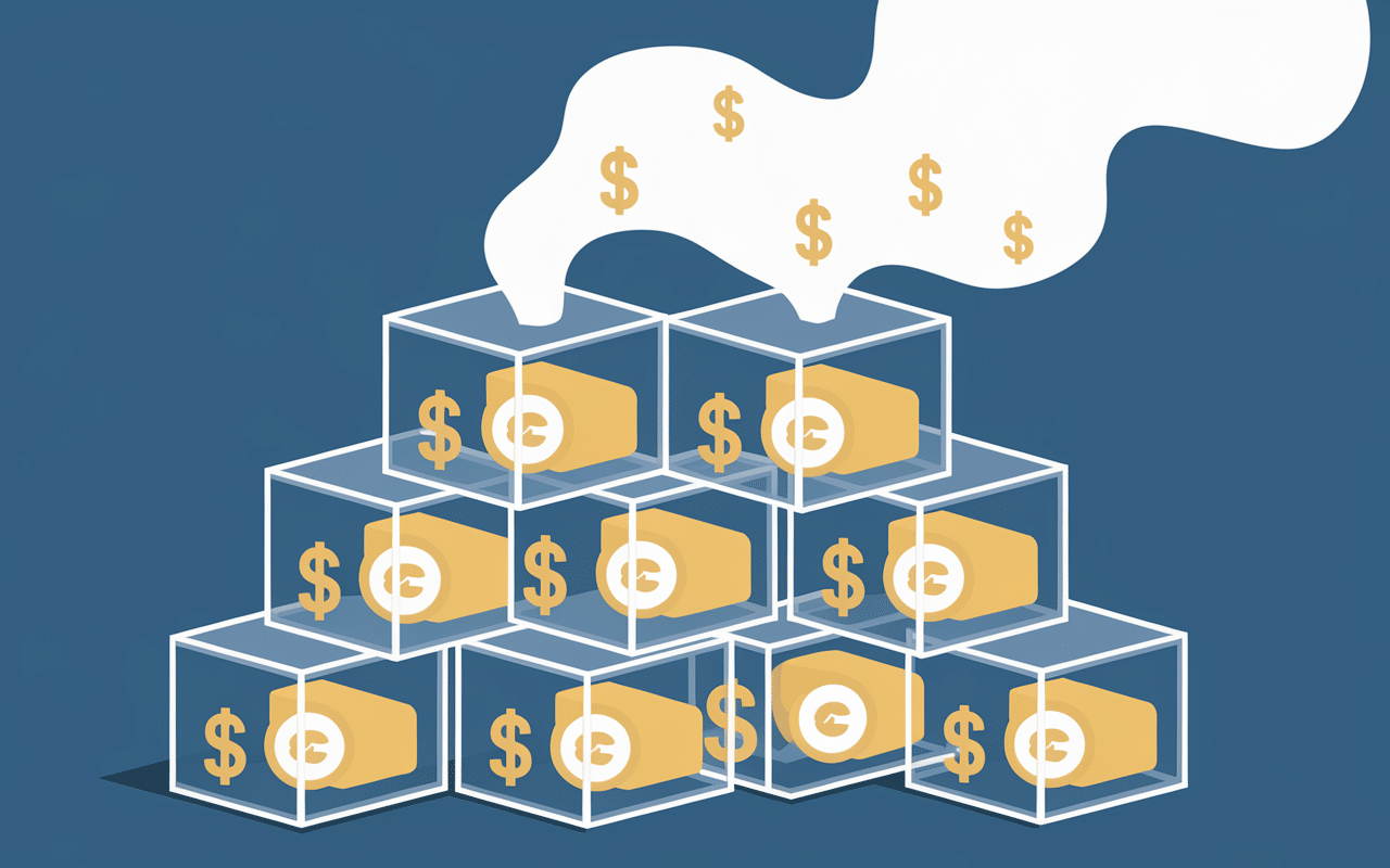 Fee foam frais empilés illustration produits financiers