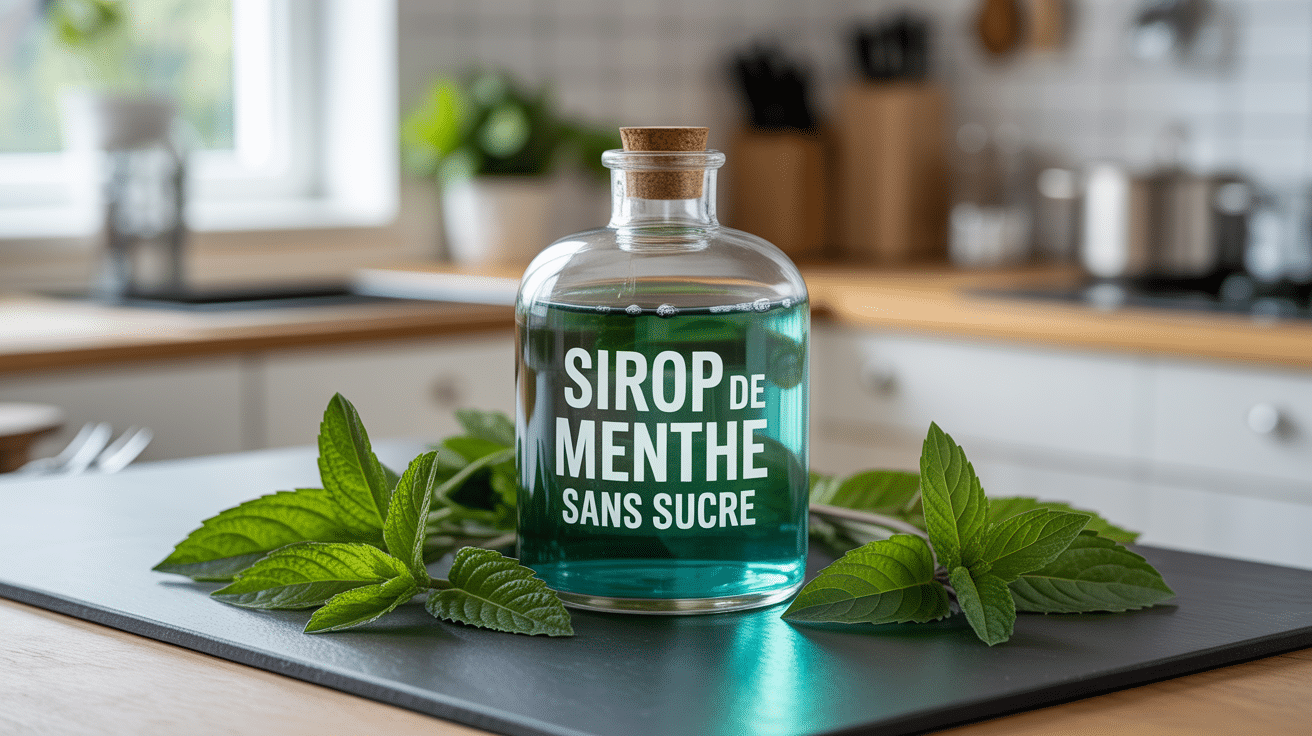 bouteille recette sirop de menthe sans sucre maison