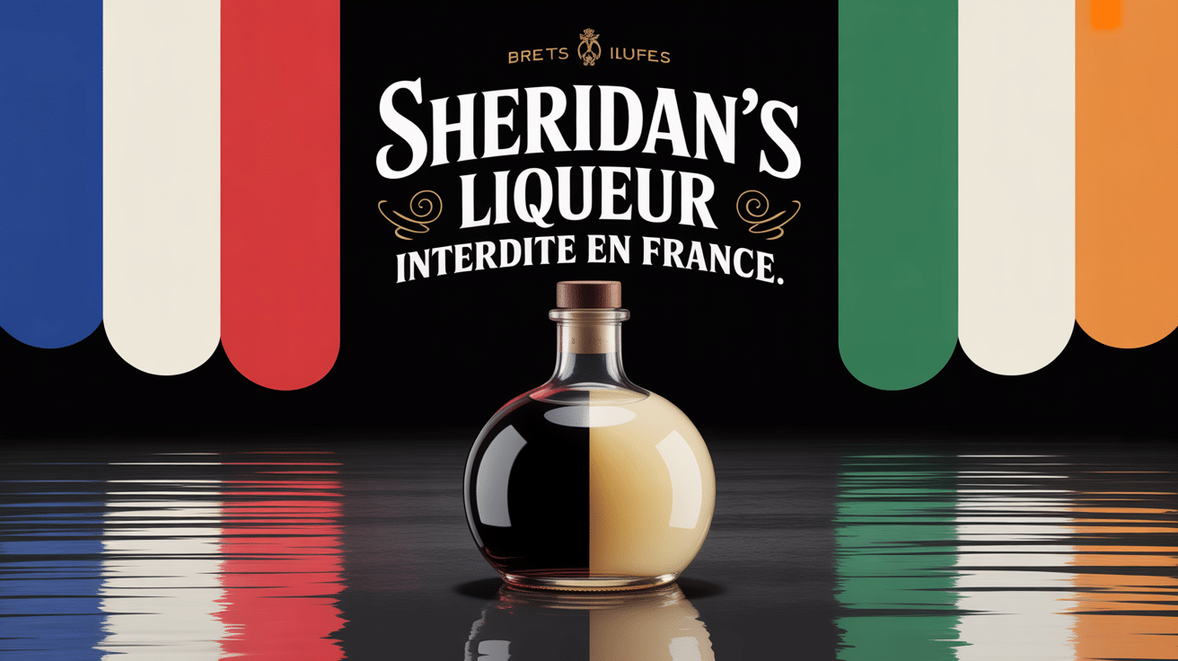 sheridan's liqueur interdite à la vente en france pourquoi bouteille bicolore luxe