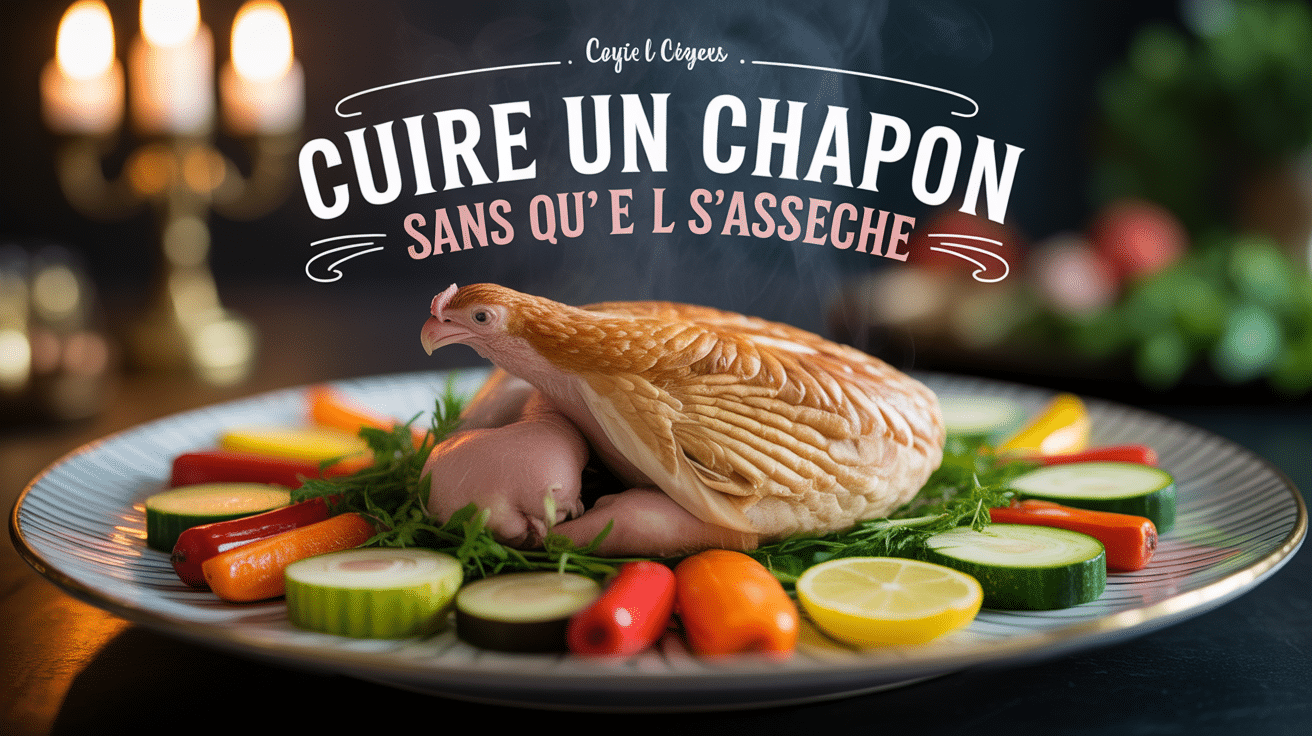 comment cuire un chapon pour qu'il reste moelleux plat sortant du four