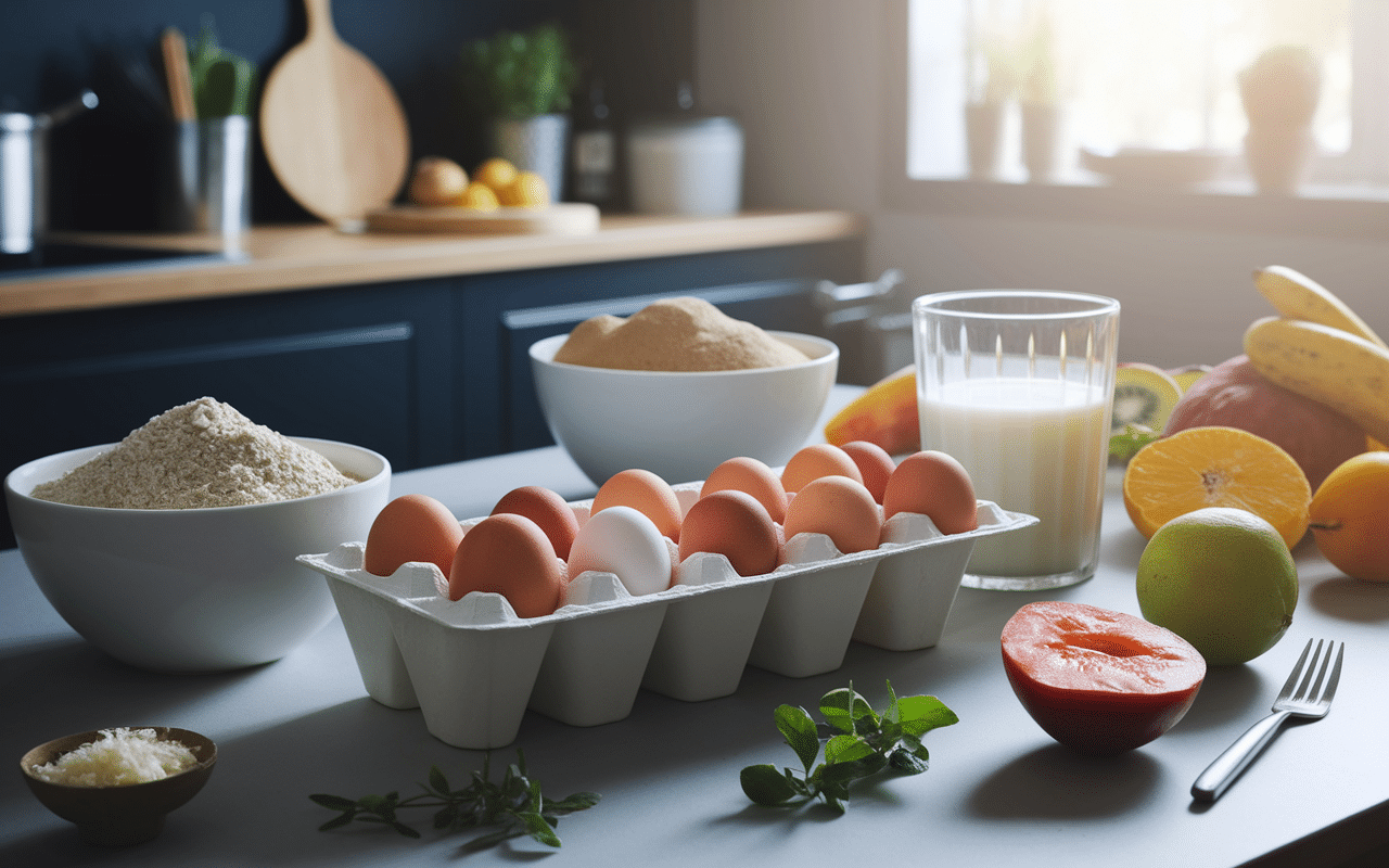 preparation ingredients crepes party cuisine