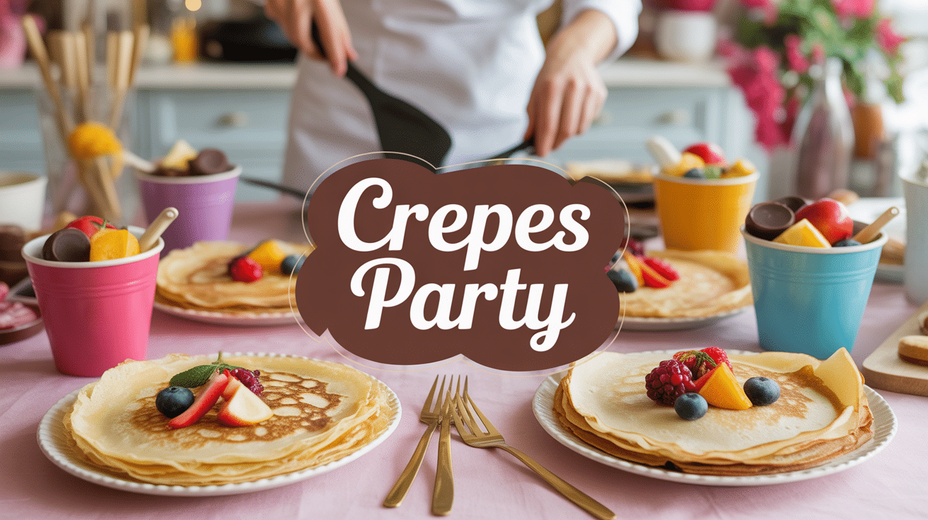 scene crepes party table conviviale