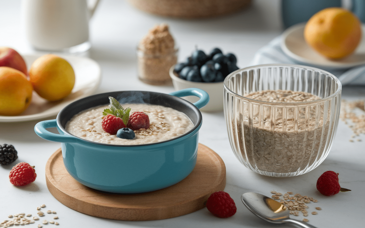 Recette flocon d'avoine petit déjeuner porridge overnight oats