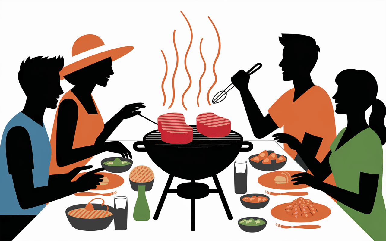 partage shinla galbi autour du barbecue