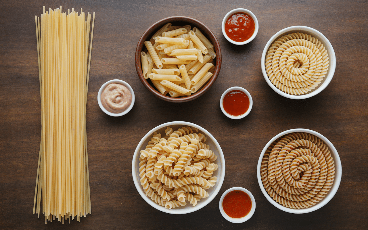 Types de pates classiques et sauces associées