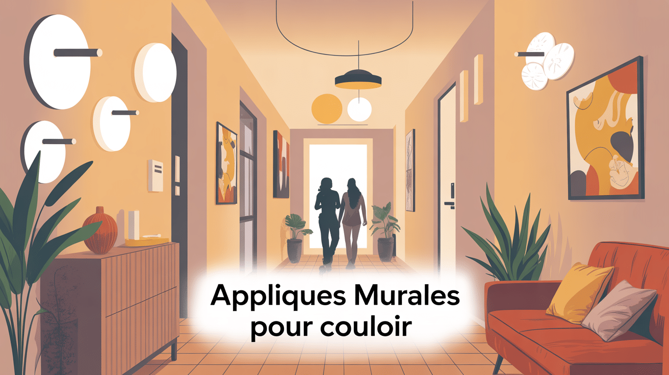 appliques murales pour couloir avec éclairage chaleureux