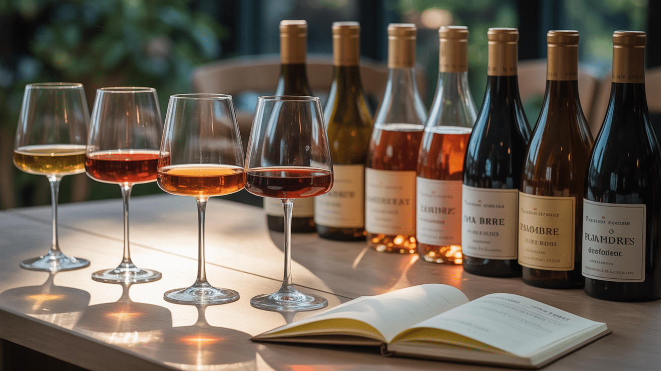 Dégustation armagnac verres tulipe bouteilles ages variés