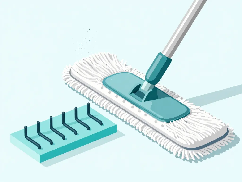 structure balai professionnel microfibre avec fibres efficaces