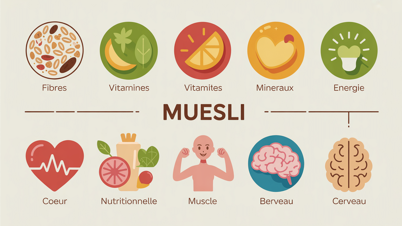 Infographie bienfaits muesli nutritionnel
