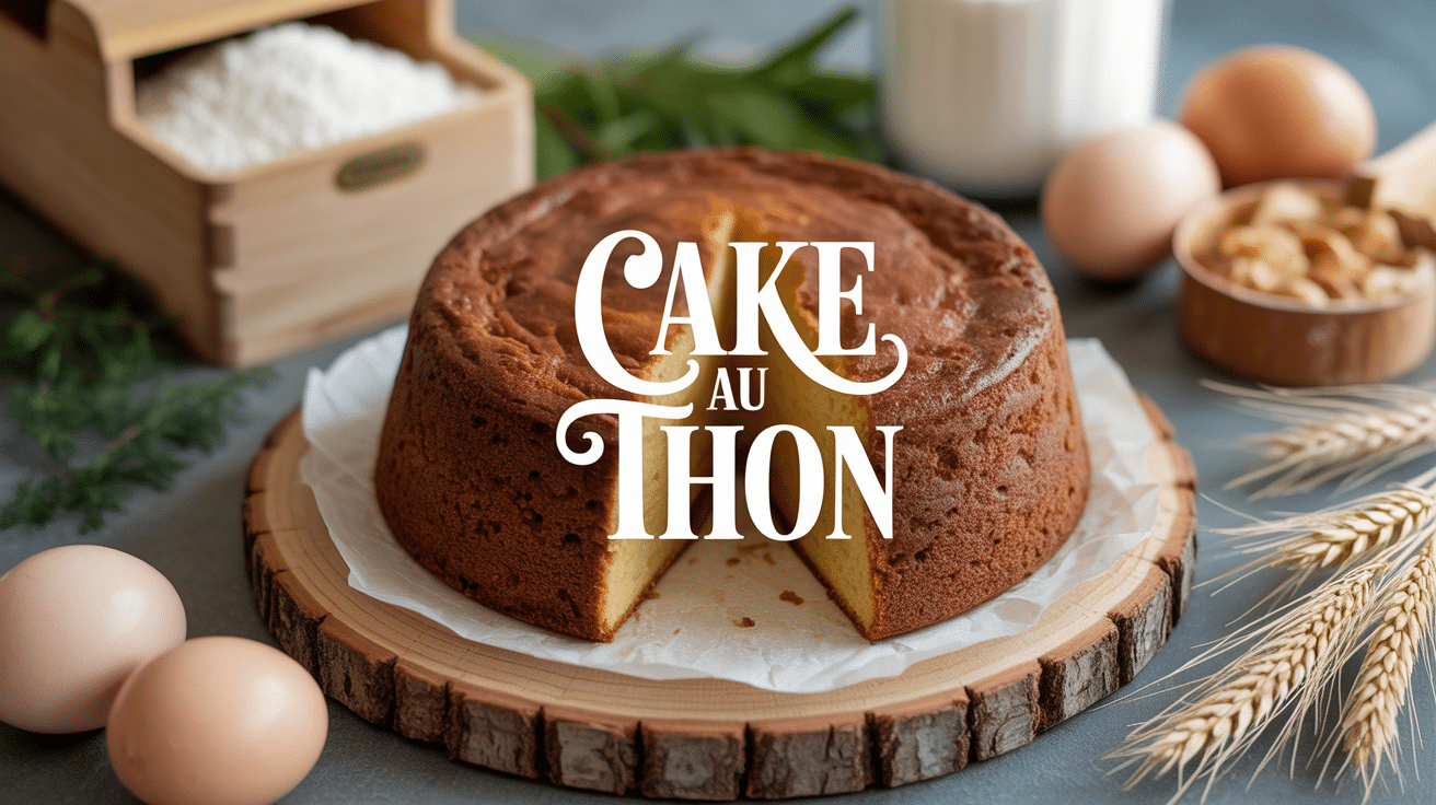 cake au thon doré moelleux avec ingrédients frais