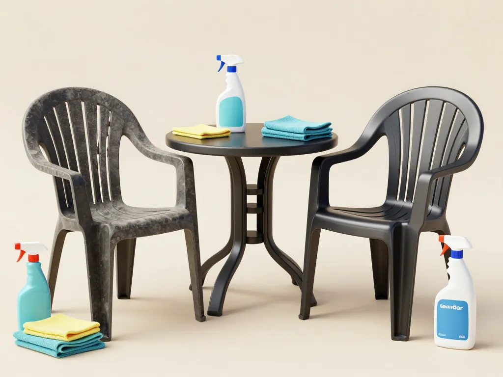 Comment raviver un salon de jardin en plastique noir effet rénovateur avant après