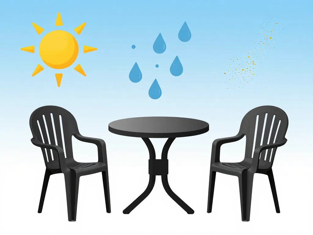 Comment raviver un salon de jardin en plastique noir effets UV et intempéries