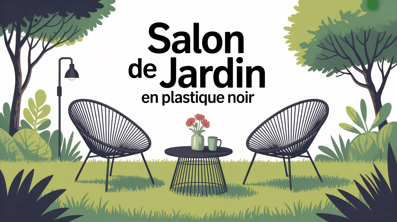 Comment raviver un salon de jardin en plastique noir sur pelouse verte, mobilier restauré
