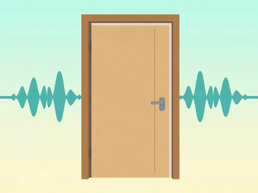 schéma coupe porte intérieure phonique barrière acoustique