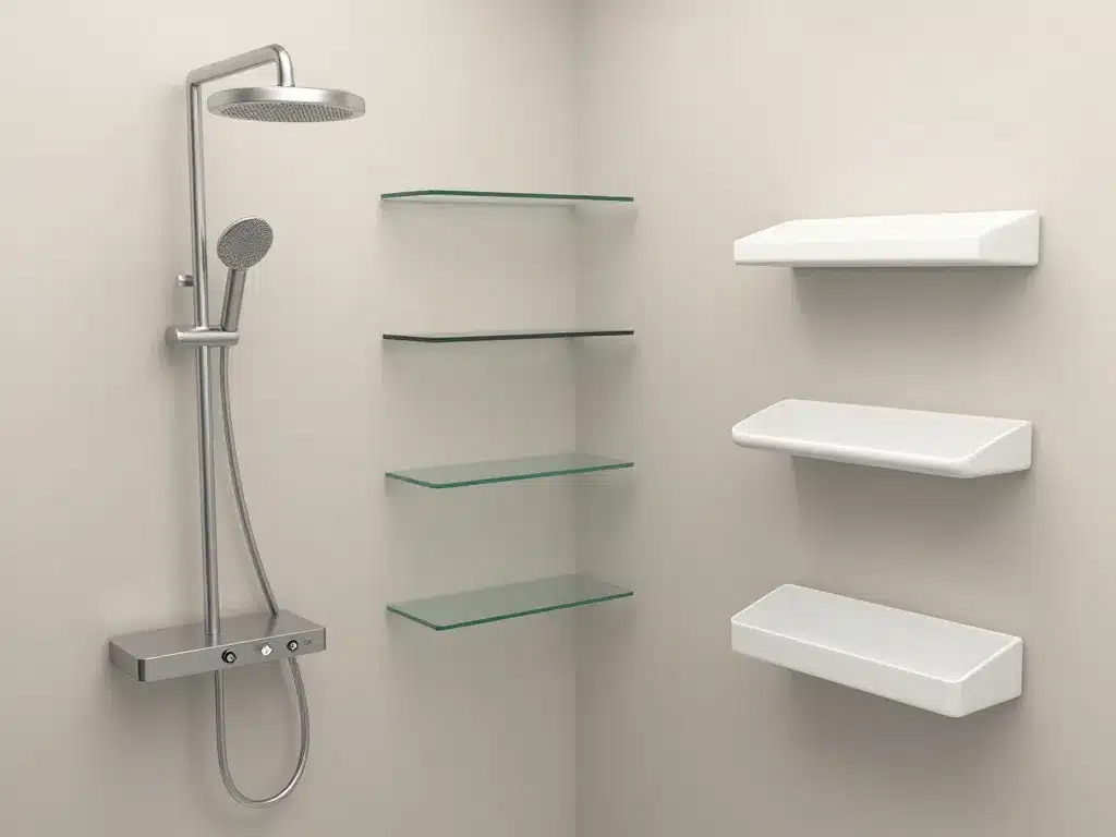etagere douche italienne choix materiaux et styles