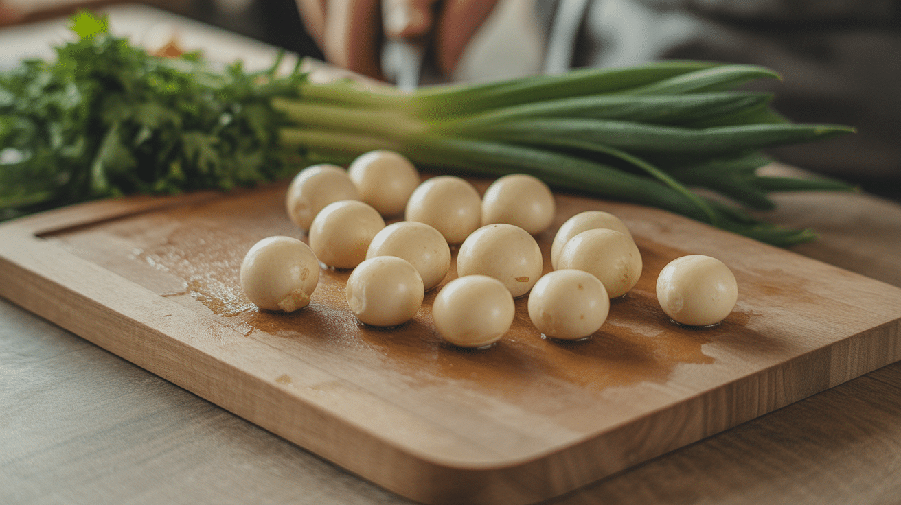 préparation fondue de poireaux sur planche